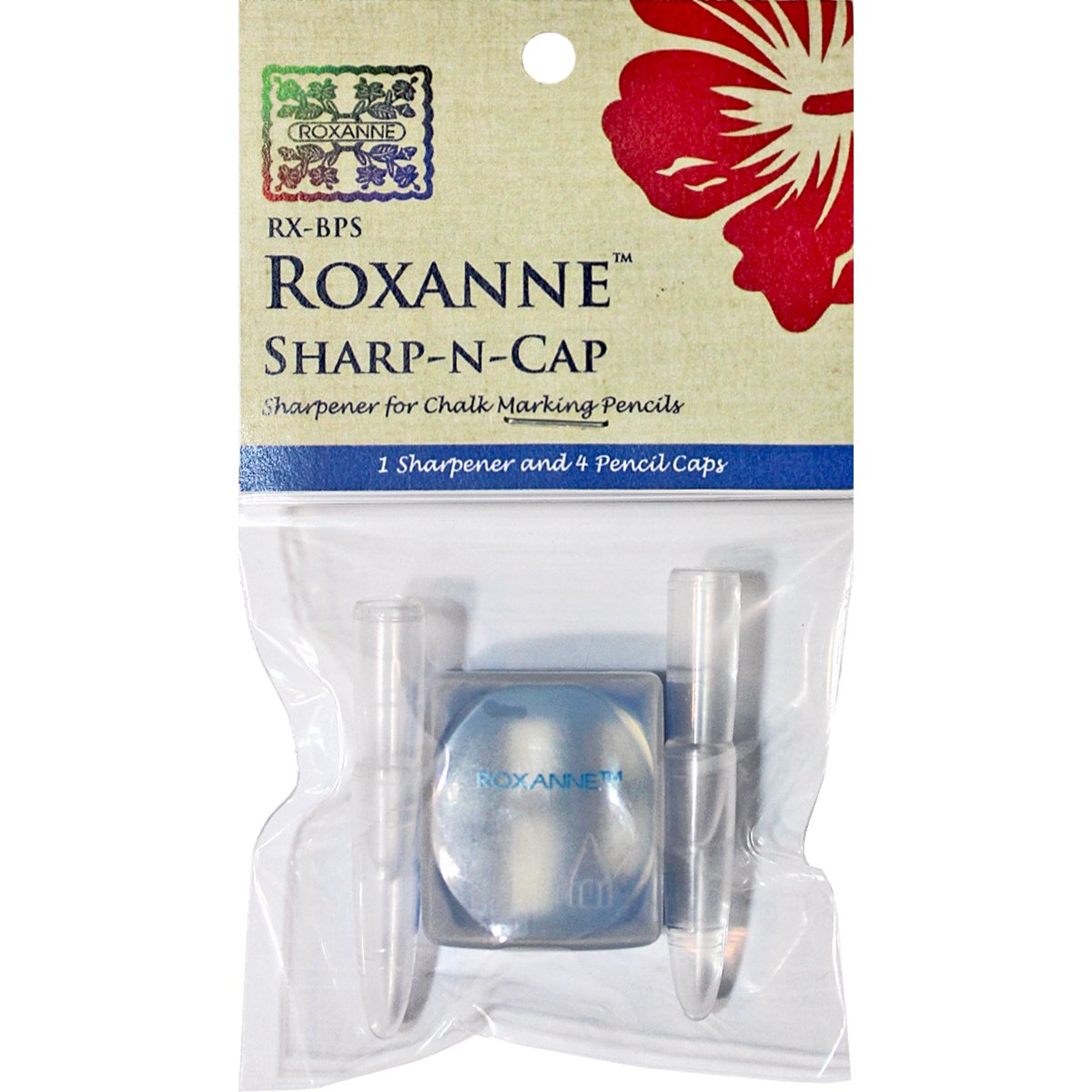 Colonial Needle Sharp-N Sharpener and 4 Pencil Caps, Black