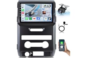 FORTDOWS Car Radio for Ford F150 2009-2014: Upgrade 9 inch 1280x800 HD Touchscreen Stereo with Wireless Carplay Android Auto 5G WiFi GPS Navigation Bluetooth FM Mirror Link, Free Backup Camera