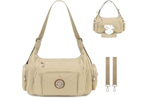 MYHOZEE Puffer Crossbody Bags for Women Mom Large Diaper Bag Purse with Wipes & Trash Dispenser Cross Body Purses Messenger Bags