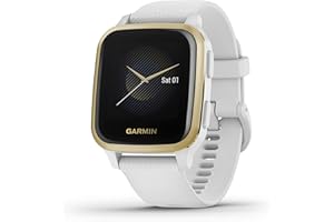 Garmin Venu Sq, GPS Smartwatch with Bright Touchscreen Display, Up to 6 Days of Battery Life, Light Gold and White, Light Gol