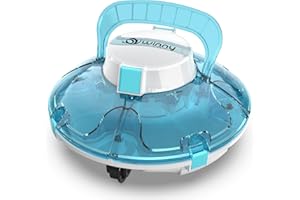 WINNY POOL CLEANER Cordless Robotic Pool Vacuum, Automatic Pool Vacuum with Transparent Design, Powerful & Convenient, Ideal for Flat Above Ground Pools up to 538 Sq.ft - 200 SE