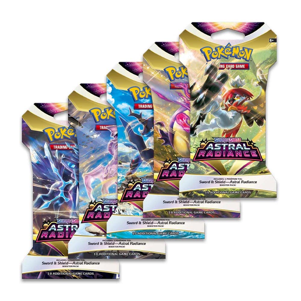 Pokemon Booster Packs Astral Radiance Card x5 - New Vstar & Vmax Card - English Cards - Games