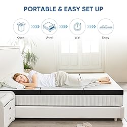 Sweetcrispy Tri-Fold Memory Foam Mattress - 3 inch