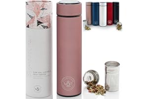 Teabloom - The ORIGINAL All-Brew Travel Tumbler & Thermos | OPRAH’s Favorite | 16oz/480ml Stainless Steel Insulated Water Bottle/Tea Flask/Cold Brew Coffee Mug
