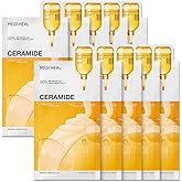 MEDIHEAL Ceramide Essential Face Sheet Mask, Moisture Barrier (10ea) | with Shea Butter, Multi-Ceramide Complex | Intense Hydration &amp; Skin Nourishment | Plastic-Free Vegan Sheet | Korean Skincare