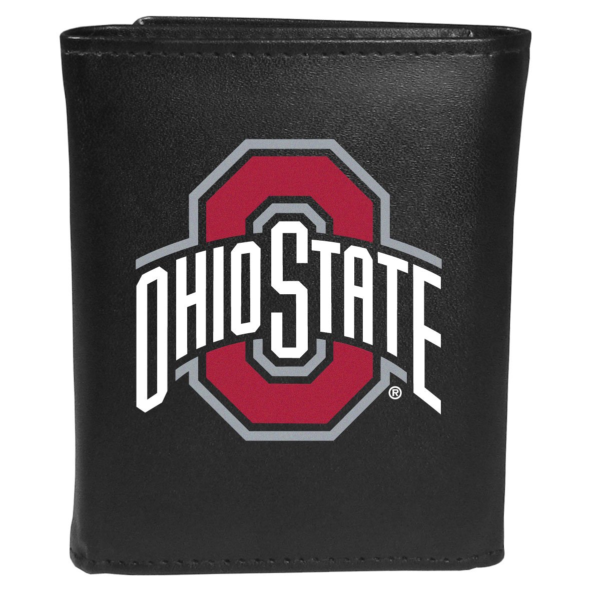 Siskiyou Sports NCAA Ohio State Buckeyes Tri-fold Wallet Large Logo, Black