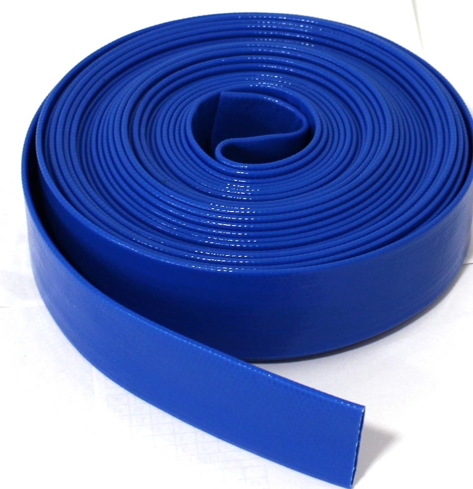 Equip247uk Blue Layflat Water Discharge Hose Pipe Pump Irrigation - 25mm (1") (5m)