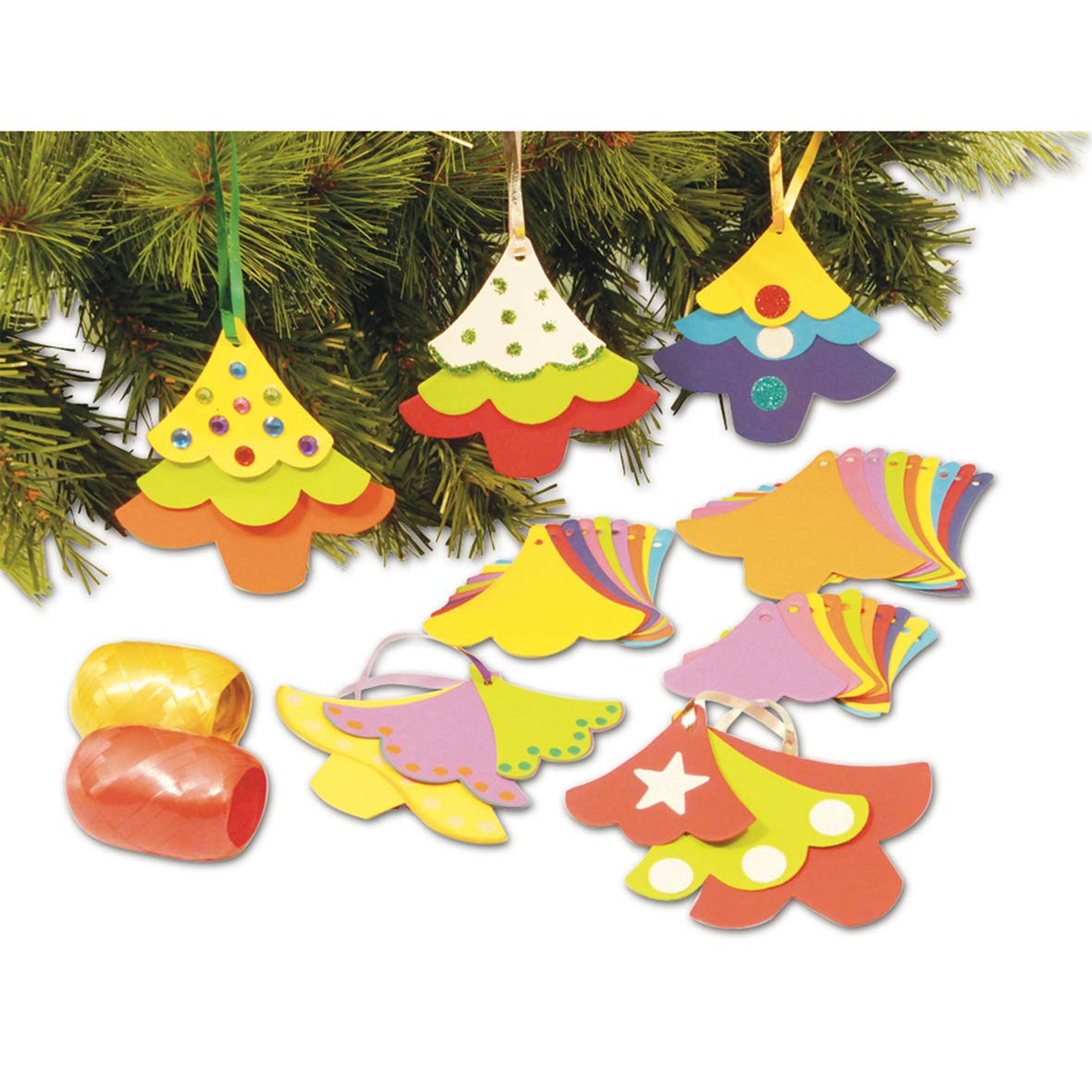 Springboard Triple Tree Decorations Christmas Craft Activity (Pack of 30)