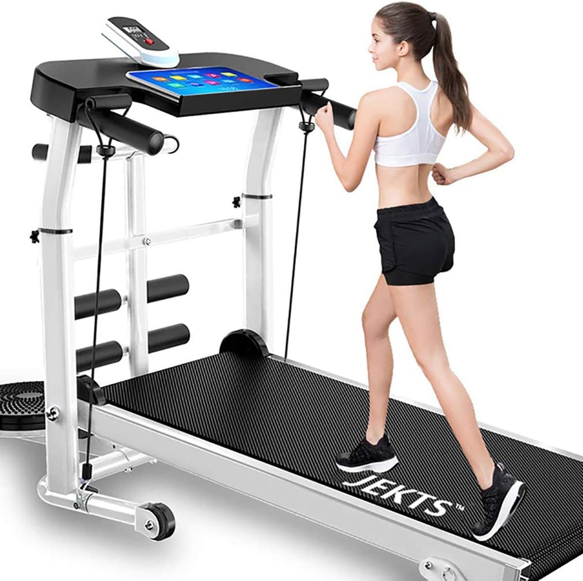 GXLO Professional Treadmill Roller Design for Easy Movement, Walking, Jogging Fitness Aerobic Fitness Equipment Very Suitable for Home/Office 128X115x60cm