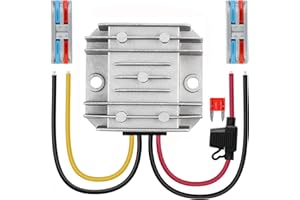 HOMELYLIFE DC 12V Step Up to 24V 3A 72W Voltage Booster Converter DC Power Converter with Fuse & Connectors Waterproof Module Transformer for Golf Cart Club Car