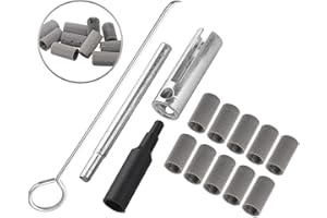 Tidevib 14 Pcs Glow Burner Strainer Repair Kit with 10 for Stainless Steel Atomizing Mesh Filters and 4 Tools Diesel Parking 