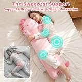 Mewaii 20in Pink Axolotl Plush Pillow Squishy Cute Sleeping Hugging Toy view 7