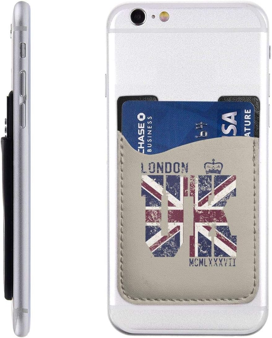 London UK Flag Ultra Slim Phone Pocket ID Credit Card Holder Sleeves Pouch Compatible All Smartphones