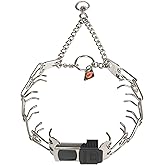Herm Sprenger Dog Training Prong Collar with Quick Release Cliclock Buckle & Swivel Ring | Adjustable Length German Made Stainless Steel Collar for Small to Medium Dogs Up to 15" Neck (2.25mm Prongs)