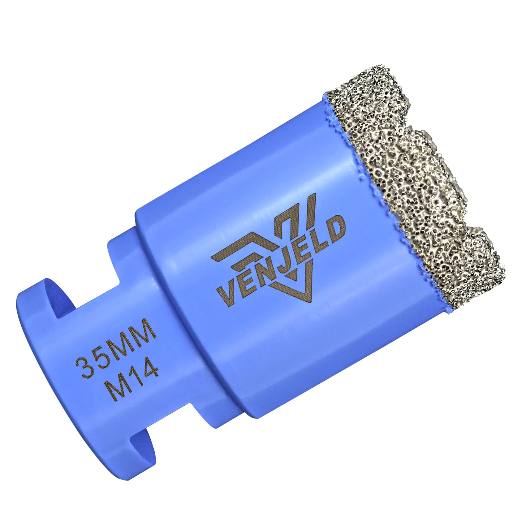 Diamond Tile Drill Bit 35mm Hole Saw with M14 Thread Dry Drilling for Ceramic Porcelain Tile Granite Marble Stone VENJELD — image 1
