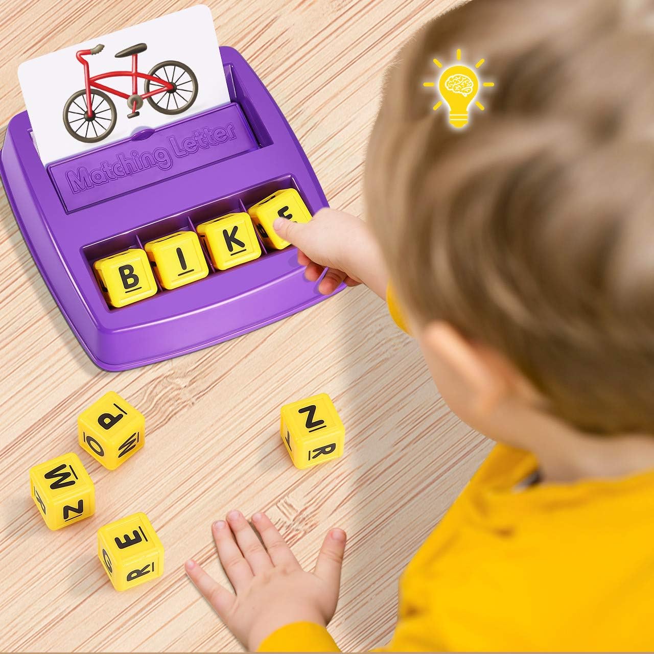Educational Games for Kids Ages 3-8, Matching Letter Game for Kids Toys for 3-8 Year Olds Boys Girls Birthday Gifts for 3-8 Year Olds Girls Boys Preschool Kindergarten Educational Spelling Toys Purple: Toys & Games