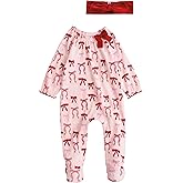 Mud Pie baby-girls Mud Pie Kids Christmas Christmas Bow Sleeper