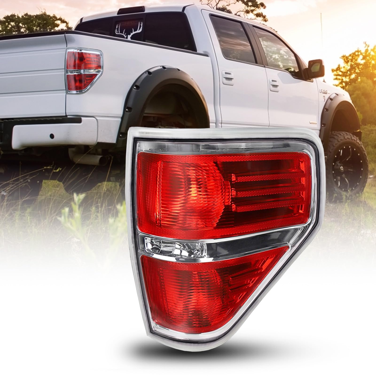 Photo 1 of AUTOONE F150 Tail Light Assembly Rear Lamps Replacement for 2009 2010 2011 2012 2013 2014 Ford F-150 Passenger Side(RH)
