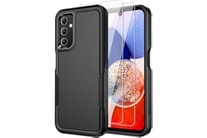 jaroco for Samsung Galaxy A14 5G Case with [2 Pcs Screen Protector] [Shockproof] [Dropproof] [Military Grade Drop Tested] with Non-Slip Removable Heavy Duty Full Body Phone Case 6.6 Inch-Black