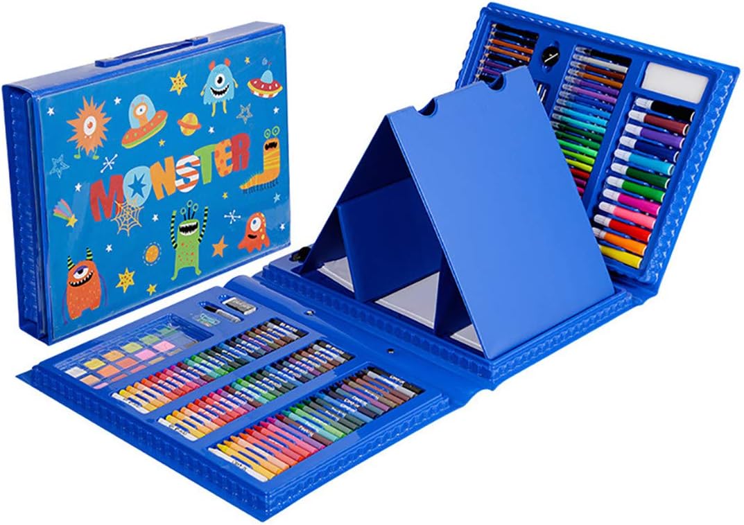 QOUP 176PCS children's art supplies, portable color supplies art kit