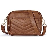 CHOLISS Quilted Crossbody Bags for Women RFID Vegan Leather Travel Purse Small Shoulder Handbags with Built in Wallet