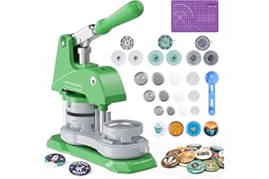 Button Maker Machine 3 Sizes, DIY Pin Making Machine 1+1.25+2.25 inch, Interchangeable Button-Models Badge Button Press Machi