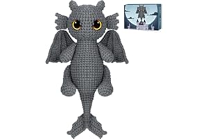 MHJJYGY Crochet Kit for Beginners, Amigurumi Crocheting Animals Kits whit Step-by-Step Video Tutorials, Knitting Starter Pack for Adults and Kids (40%+ Yarn Content), LH1567