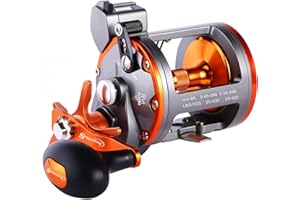 Sougayilang Line Counter Trolling Reel Conventional Level Wind Fishing Reel
