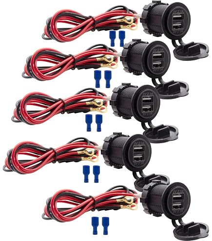 Enchufe Cargador USB 12V-24V Con Dos Puertos De 2.5A – Toma De Corriente Para Coche, Caravana Y Más