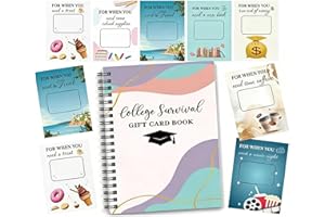 College Survival Gift Card Book,For When College Survival Gift Card Book,Surprises On Every Page,Hardcover & Durability Line,