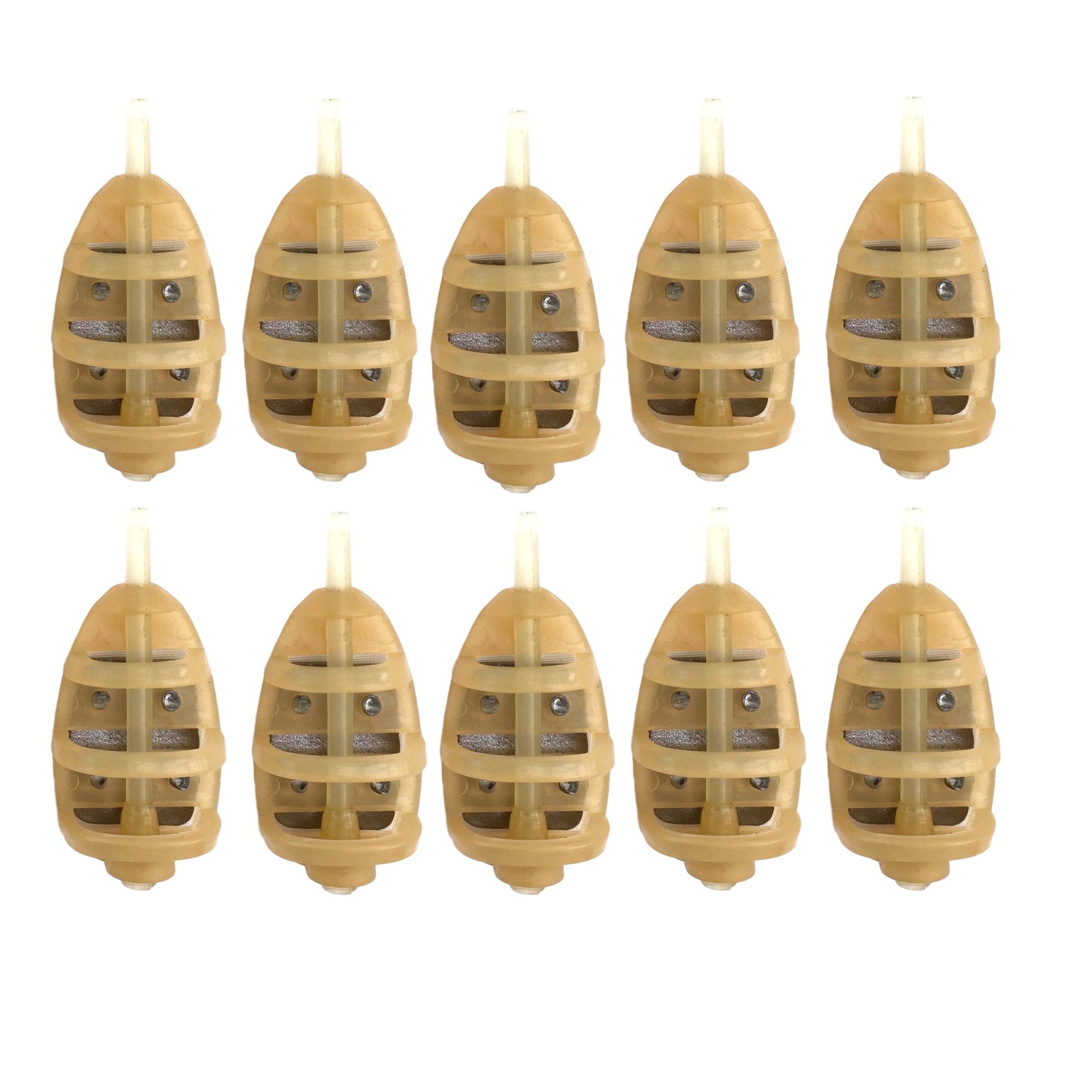 BZS Inline Fishing Bait Feeders for Carp Fishing - Quick Release and Easy to Connect Feeders for Fishing Line and Hook - 20g or 30g