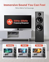 VEVOR Floorstanding Speaker, 3-Way, Floor-Standing
