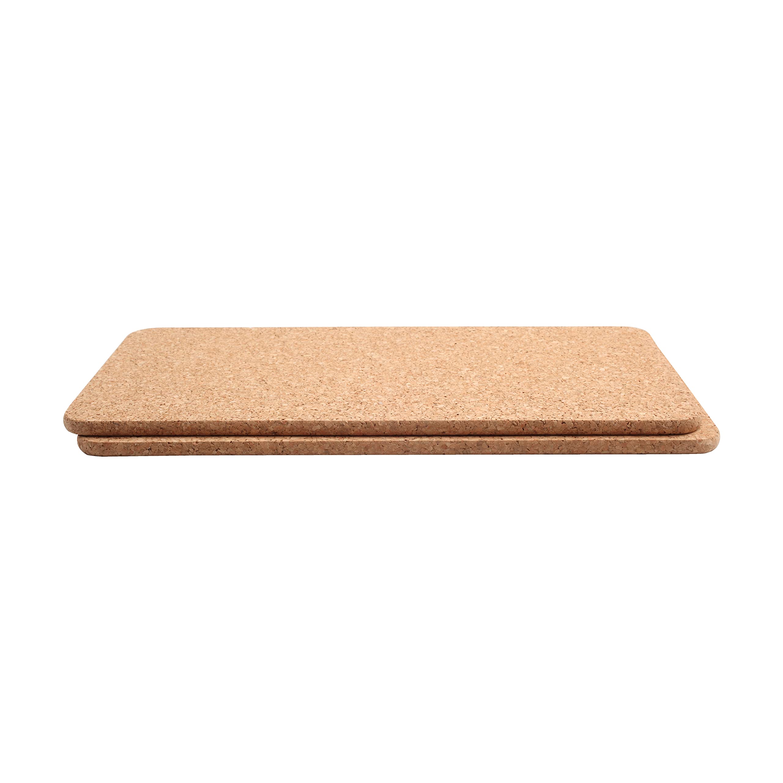 T&G FSC Certified Cork Rectangular Pot Stands/Surface Protectors, Set of 2, 40 x 20 x 0.9 cm