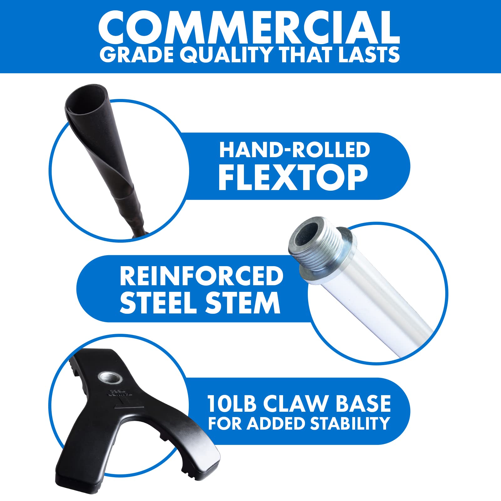 Tanner Heavy Batting Tee | Ultra Durable Hitting Tee with Weighted “Claw” Base for Ultimate Stability on Uneven Surfaces | Adjusts from 26-43