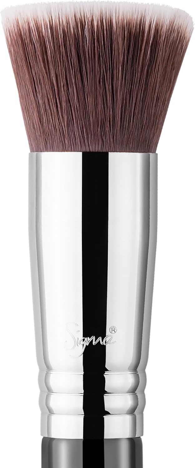 Sigma Beauty Professional F80 Flat Kabuki Highlighter Makeup Brush with Sigmax fibers for Buffing and Blending Liquid, Cream or Powders: Health & Personal Care