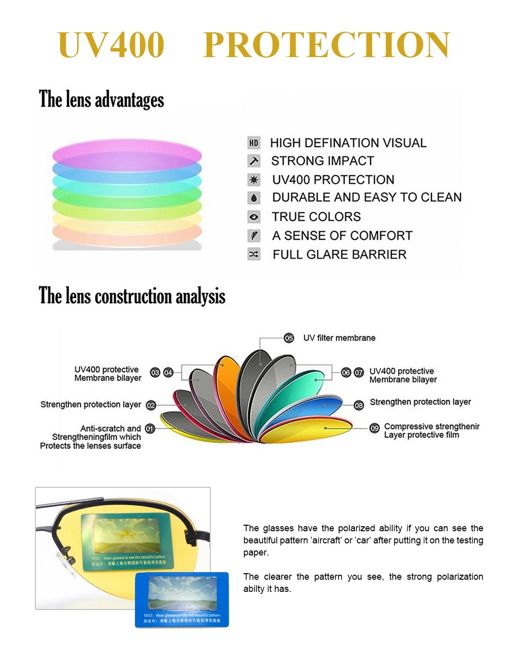 WELUK Mens Night Vision Glasses Polarized Yellow Aviator Sunglasses for Driving