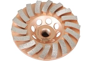 kimllier 4-1/2 Inch Concrete Grinding Wheels 18 Turbo Diamond Segments 5/8 Inch -11 Arbor Diamond Grinding Wheel Fit for Concrete and Masonry