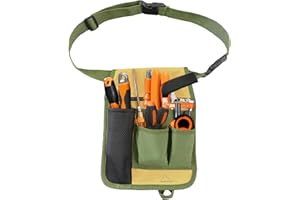 SUPROAMGO Heavy-Duty Tool Belt Pouch with Belt Clip - Adjustable Work Apron for Electricians, Carpenters, Technicians, Construction & Gardening - Durable Utility Organizer for Men & Women, Compact & Lightweight