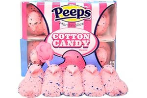 Peeps, Easter Peeps Marshmallow Cotton Candy Flavored Chicks for Basket Stuffers Gifts, 3 Ounces, 10 Count