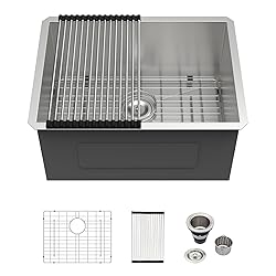 Logmey 24 Inch Undermount Laundry Sink 24x18