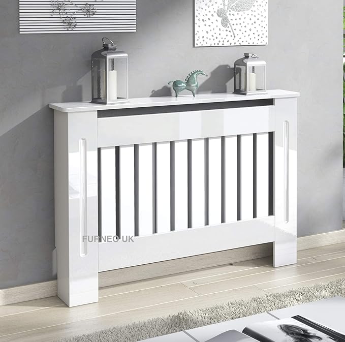 Furneo Modern High Gloss White Radiator Cover S M L XL (Medium) Amazon