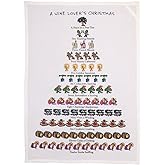 Mistletoe & Co. A Wine Lover's Christmas 100% Cotton Kitchen Tea Towel, 18" x 26"