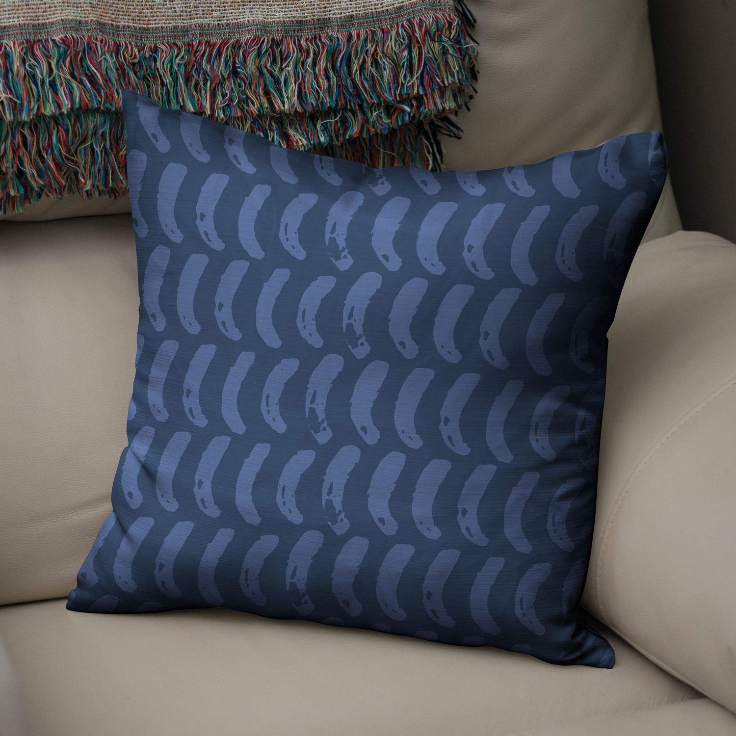 Bonamaison Decorative Cushion Cover Blue, Throw Pillow Covers, Home Decorative Pillowcases for Livingroom, Sofa, Bedroom, Size:50x50 Cm - Designed and Manufactured in Turkey