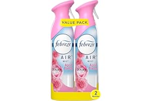 Febreze Air Mist Air Freshener Spray, Odor-Fighting Room Spray, Air Fresheners for Home and Bathroom and Kitchen, Aerosol Can, Downy April Fresh Scent, 8.8oz, 2 Count