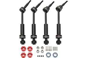 MEUS RACING Steel Front Rear Drive Shaft CVD Driveshaft Kit ONLY for Traxxas New Slash/Hoss/Jato/Rustler 4X4 with 9080 Extreme Heavy Duty Upgrade Kit