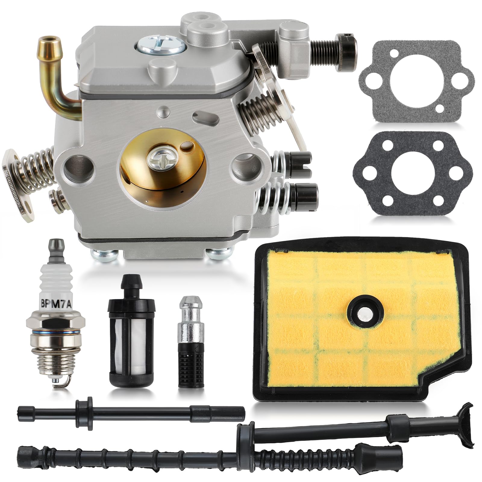 Photo 1 of Carbhub MS200 Carburetor for Stihl MS200 MS200T 020T 020 Chainsaw Carb with Air Filter Fuel Line Hose, C1Q-S126B Carburetor Replace 1129 120 0653, MS200T Carburetor