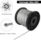 SENENQU ShanQian 1/16 Wire Rope 1.5mm Stainless Steel Cable 100m with 100 view 2