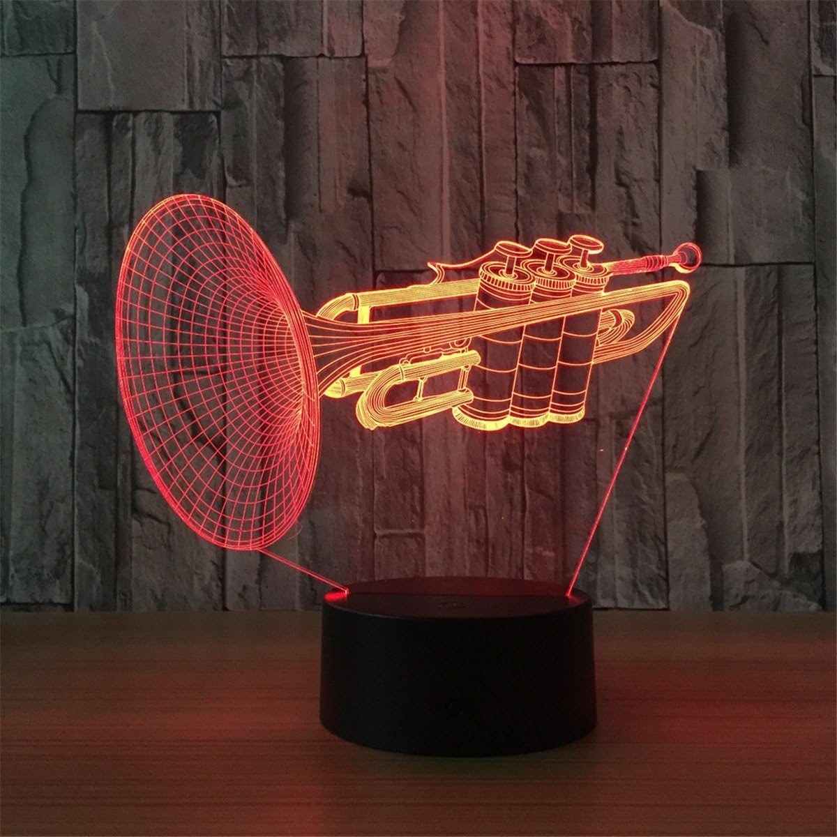 Creative USB Power Musical Instruments 3D Remote Control ILLusion Night Light Visual Colors Changing Table Desk Optical Lamp Decorative Household Nightlight Toy