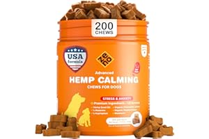 ZENO Hemp Calming Chews for Dogs Anxiety 200 pcs - Beef Flavored - Dog Anxiety Relief - Calming Chews and Treats - Melatonin 
