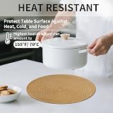 MI CASA Round Placemats and Coasters Set of 6 Golden Brown view 4